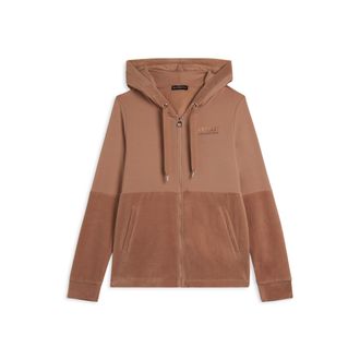 Freddy Felpa cappuccio e zip da donna con fondo in velluto