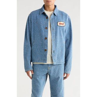 Honor The Gift Textured Denim Jacket in Indigo at Nordstrom, Size X-Large