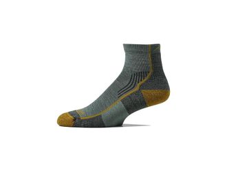 Darn Tough Hiker 1/4 Socks Cushion Womens Quarter Length Socks Shoes Sage : MD (US 7.5-9.5), Lycra/Merino/Nylon