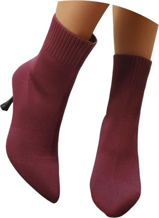 Generic Women Ankle Boots 2026 Europe and The United States Foreign Trade for Thick with Round Head After Strap Classic Models Short (6.5) (2)