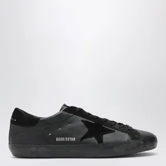 Golden Goose Black Super-Star sneakers in leather and suede
