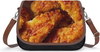 Generic Chicken Strip Womens Crossbody Bag Fashion Shoulder Handbags Message Tote Bag with Adjustable Strap