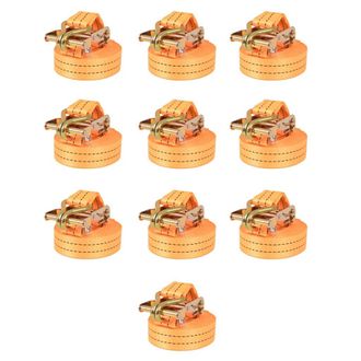 vidaXL Vidaxl - Correas De Sujeci&oacute;n De Trinquete 10 Uds 1t 6mx38mm Naranja