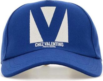 Valentino Garavani Blue Chez Valentino cotton cap