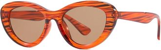 Generic Mens Outdoor Vacation Sunglasses Small Frame Womens Driving Commuter Sun Glasses(Orange)