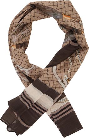 Twinset Womens Scarf Brown Modal Scarfs