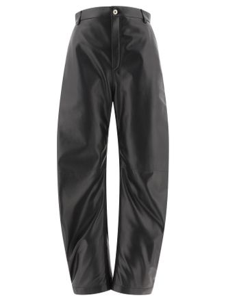 Loewe Womens Balloon Trousers In Nappa Lambskin - Black Sheepskin - Size EU 38 (Womens)