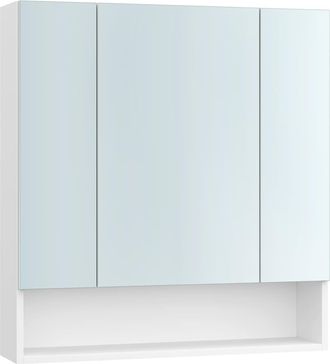 Vasagle Armario de ba&ntilde;o con puertas de espejo de color blanco