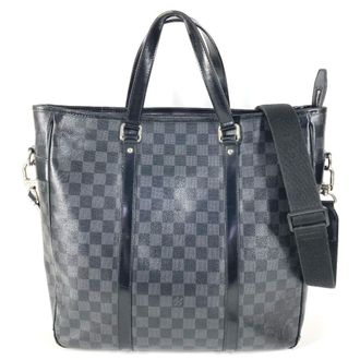 Louis Vuitton Black Damier Graphite Canvas Shoulder Bag Tote Bag (Pre-Owned)