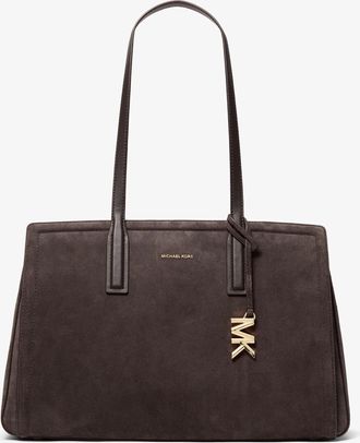 Michael Kors Laila Medium Suede Tote Bag