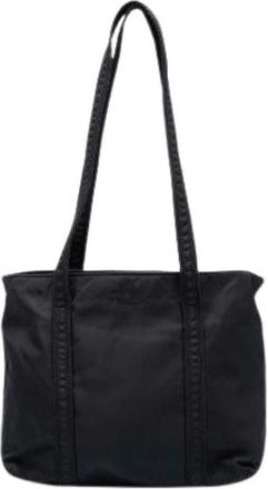 Prada Pre-owned Tote Bags, female, Black, Size: ONE SIZE Pre-owned Nylon Tote Bag