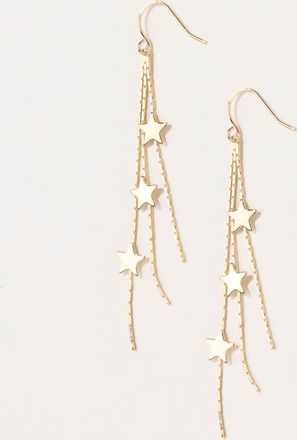 Fat Face FatFace Gold Tone Star Drop Earrings