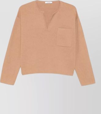 Max Mara cashmere wool v-neck long-sleeve jumper