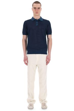Roberto Collina Open Stitch Cotton Polo