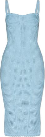Dolce & Gabbana Gehaakte Jurk met Bandjes - Dames - Casual kleedjes - Blauw - XS - Kleedjes