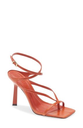 Schutz Amalfi Ankle Strap Sandal in Orange Clay at Nordstrom, Size 10.5