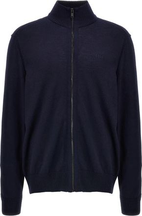 HUGO BOSS Balonso-L Vest - Heren - Vesten - Blauw - 2XL - Wol - Truien & Vesten