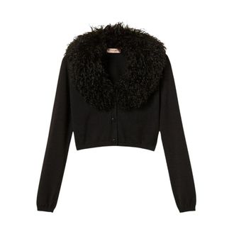 Twinset Twin-set Cardigan - Dames - Vesten - Zwart - L - Truien & Vesten