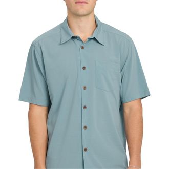 Quiksilver Chaser WM SS Short Sleeve Shirt in Blue Shadow at Nordstrom, Size Xx-Large