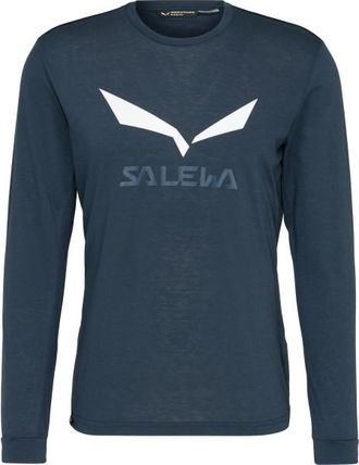 Salewa Solidlogo Dry L/S Tee Longsleeve f&uuml;r Herren | blau
