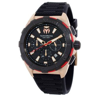 Technomarine Seven Seas Chronograph GMT Quartz Black Dial Mens Watch TM-725027