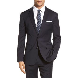 Bonobos Jetsetter Slim Fit Stretch Wool Suit Jacket in Navy at Nordstrom, Size 46Regular