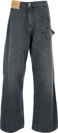 J.W.Anderson Jeans, Heren, Grijs, W30, Katoen, Twisted Workwear Jeans
