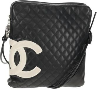 Chanel Pre-owned Leren Crossbodytas - Dames - Vintage Schoudertas - Zwart - ONE Size - Leer - Vintage