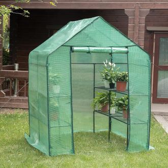 Woltu Woltu Serra Da Giardino Con Telo In Pe Vivaio Per Piante Fiori Da Balcone E Terrazzo 143x143x195 Cm Verde