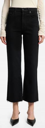 7 For All Mankind Cut Hem Alexa Jeans In Black
