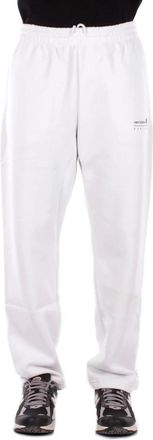 New Balance Broeken, Heren, Grijs, L, Katoen, Grijze Logo Front Broek Regular Fit