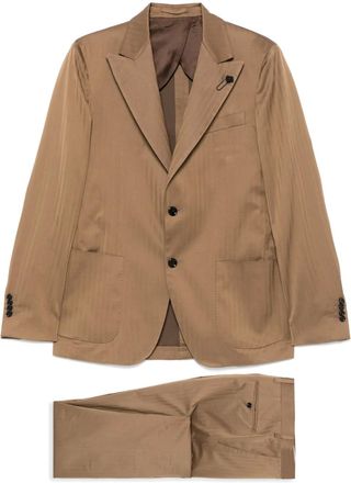 Lardini Completo due pezzi a righe - Marrone