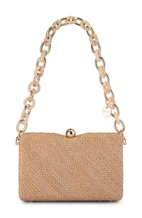 Olga Berg Birdie Woven Clutch in Natural at Nordstrom
