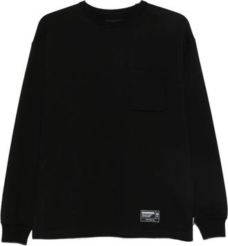 Neighborhood logo-patch long sleeve T-shirt - men - Fabric - M - Black