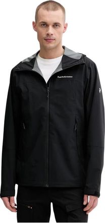 Peak Performance Trail Hipe 2.5L Shell Jacket - Heren - Outdoorjassen - Zwart - L - Leer - Fitness