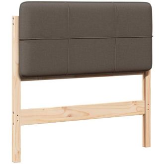 vidaXL Upholstered Headboard Brown and Taupe 75 cm Solid Pine Wood vidaXL