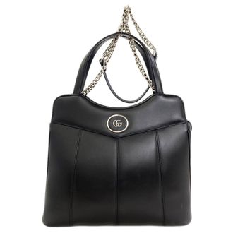 Gucci Black Leather Tote Bag (Pre-Owned)