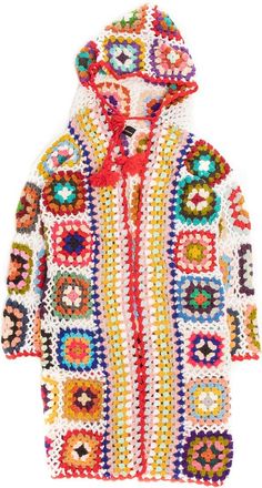 Saachi Saachi Hooded Crochet Kimono