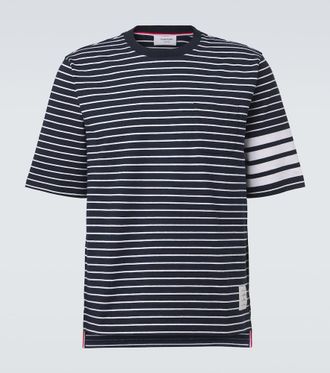 Thom Browne Camiseta 4-Bar de algod&oacute;n a rayas