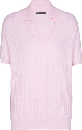 Balmain Top con monogramma - Rosa