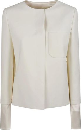 Courr&egrave;ges Chaqueta Sastre con Detalles de Sat&eacute;n - Jackets - Mujer - Blanco - S