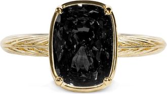 Sterling Forever Sterling Silver Mini Black Elongated Cushion Ring
