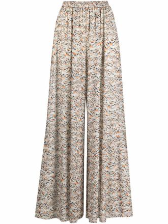 Patrizia Pepe graphic-print trousers - women - Polyamide/Spandex/Elastane/Spandex/Elastane/Polyamide - II - Neutrals