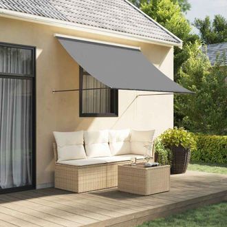 vidaXL Toldo Retr&aacute;ctil De Tela Y Acero Gris Antracita 250x150 Cm Vidaxl