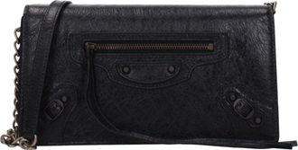 Balenciaga Pochette Le City Damens Leder Schwarz