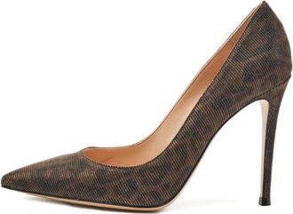 Gianvito Rossi Pumps a punta in lurex 110mm - Marrone