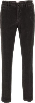 BRIGLIA 1949 Brown Cotton Corduroy Slim Straight-Leg Pants