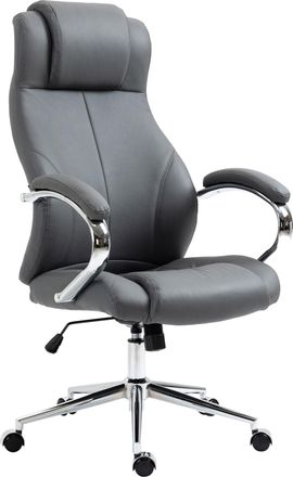 Clp Silla De Oficina Salford De Cuero Aut&eacute;ntico Gris
