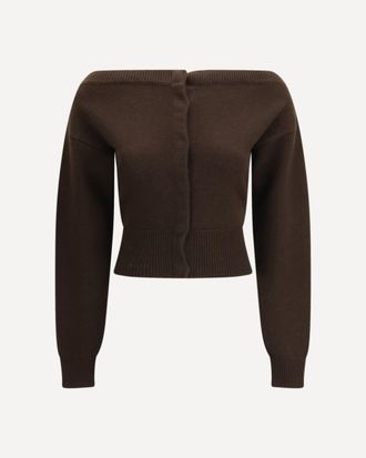 Tom Ford Soft cashmere open-neck shrunken Cardigan Female M