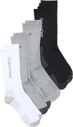 Calvin Klein 5-Pack Cushion Crew Socks in Multi - White/Grey/Black at Nordstrom Rack